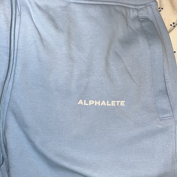 Alphalete Core Shorts w Zipper Pockets Ice Blue sz L NWT - Picture 6 of 11
